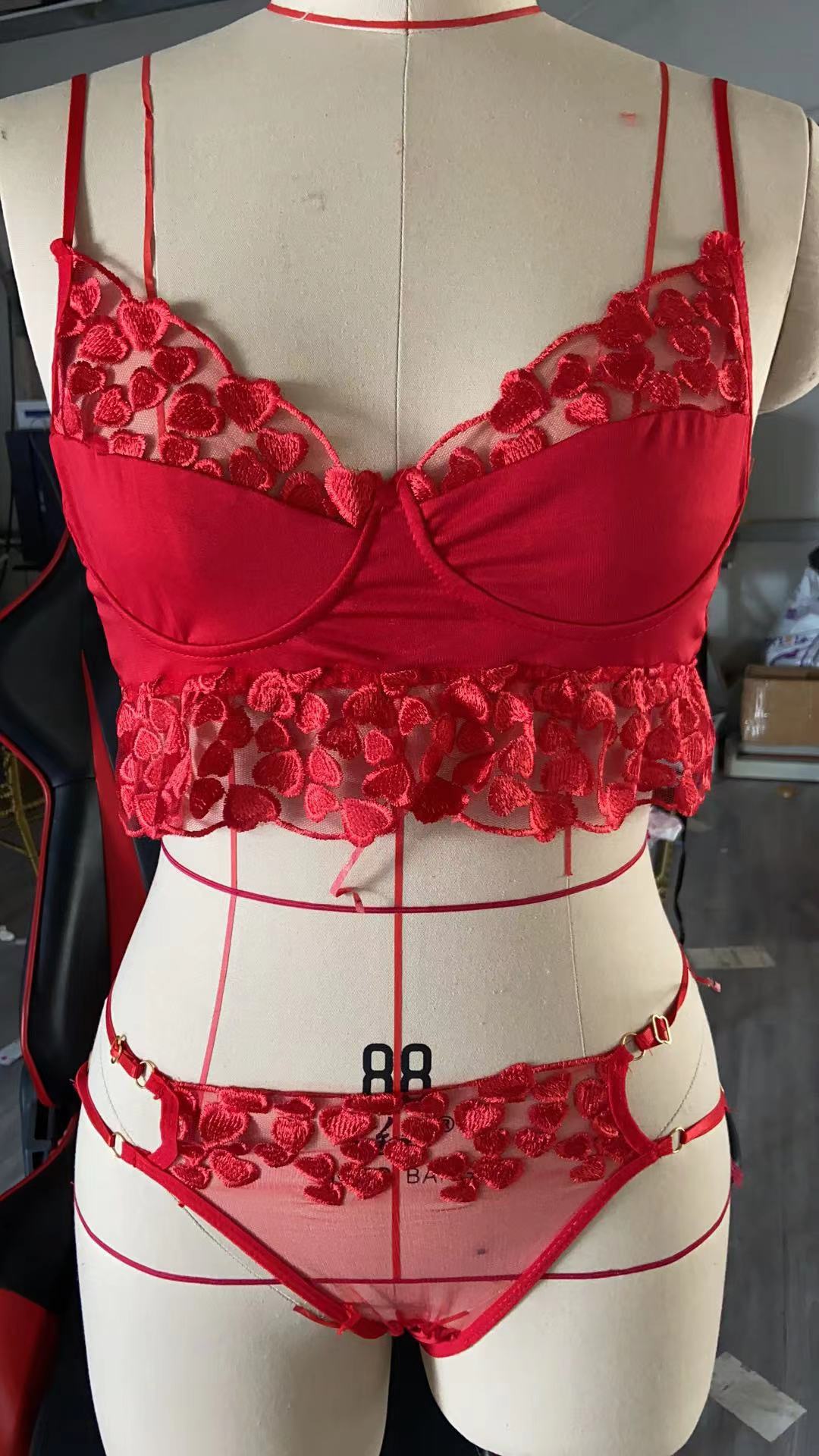Heavy Industry Embroidery One-piece Breathable   Underwear