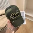 Broken Letter Women's Soft Top Wide Brim Big Headband Versatile Duck Tongue Hat