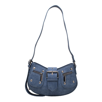 Women's Fashion Retro Rivet Shoulder Underarm Bag