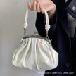 Casual Fashion Cloud Portable Cute Pleated Clip Bag