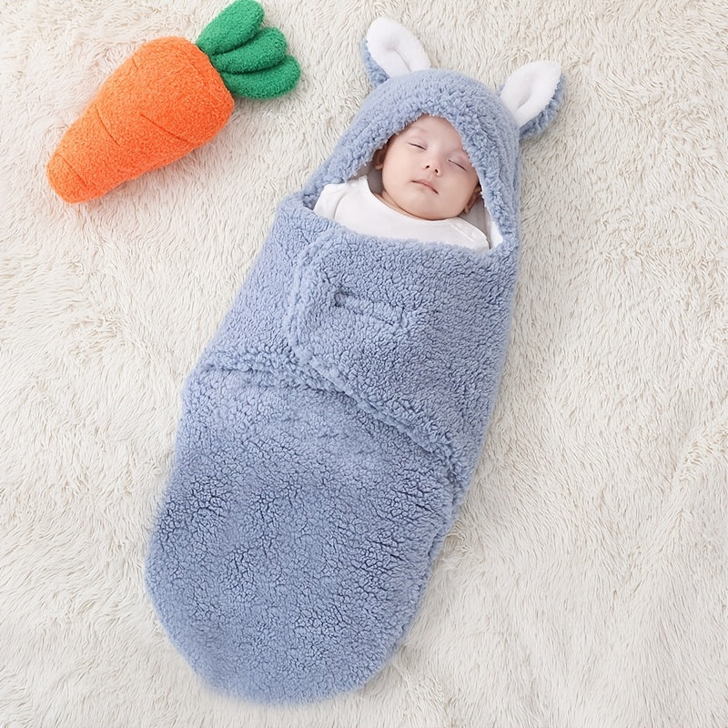 Super Soft Baby Sleeping Bag Fluffy Fleece Newborn Blanket Swaddle Blankets, Unisex Baby Wrap For Newborn Baby
