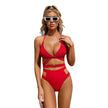 Split Swimsuit Lace Up Cross Bikini