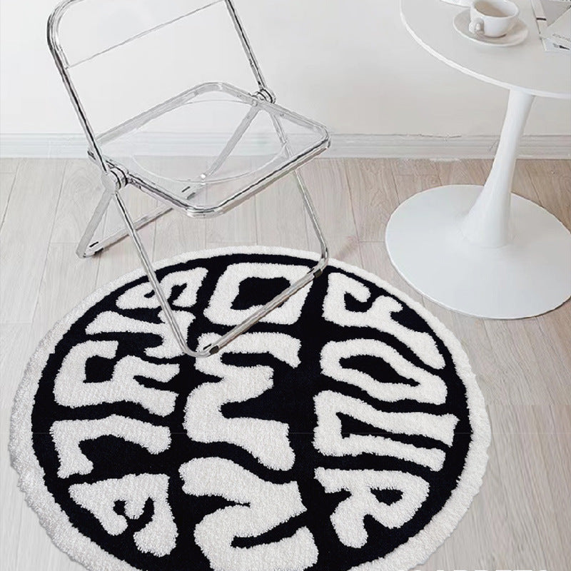 Modern Minimalist Home Round Thickened Carpet
