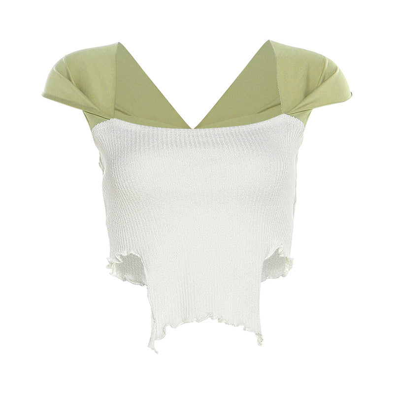 Double Sided Drawstring Ruffled Skirt Two-piece Set