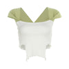 Double Sided Drawstring Ruffled Skirt Two-piece Set