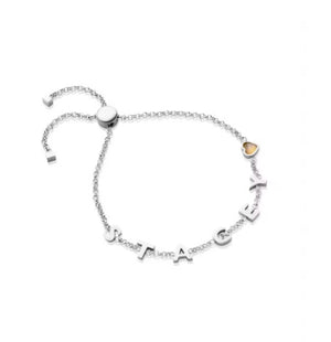 Custom Name Bracelet Stainless Steel Adjustable