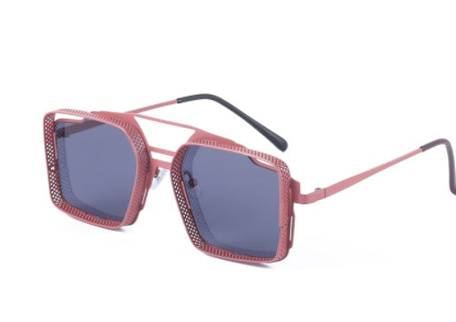 Vintage Steampunk Sunglasses Metal Hollow-out For Men