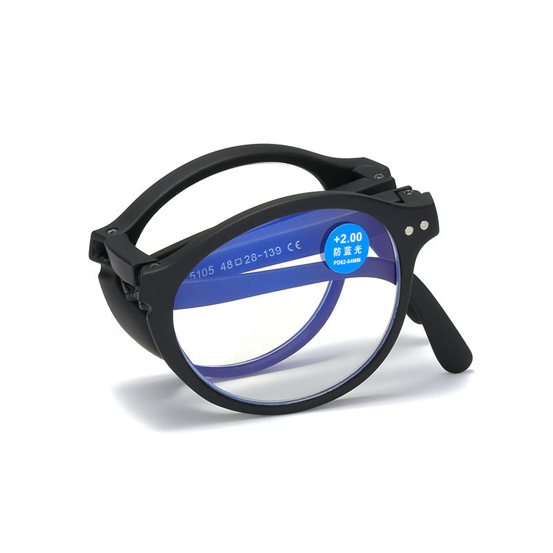 New Fashion Men's Folding Reading Glasses Anti-Blue Light