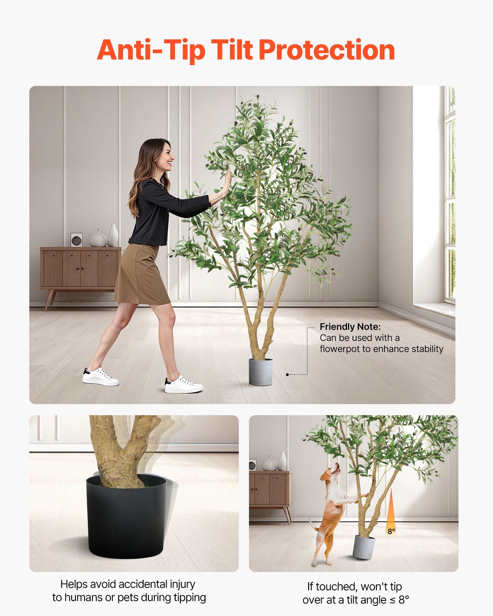 180cm Artificial Olive Tree With Black Pot, Tall Fake Tree With Natural Wood Trunk & Realistic Green Leaves And Fruits, Indoor Faux Plant For Home, Office, Living Room, Corner Decor