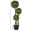Set Of 2 Decorative Artificial Tree Boxwood Ball Topiary Tree In Pot, Fake Plant For Home Indoor Outdoor Decor, 90 Cm, Light Green