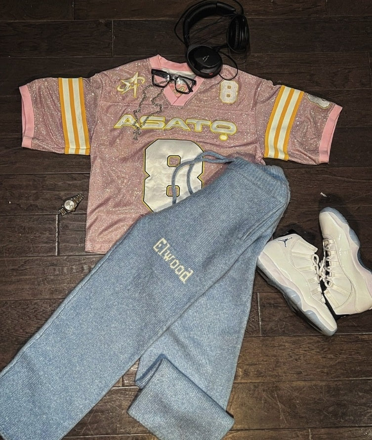 Loose V-neck Sports Fluorescent Sweatshirt T-shirt For Men And Women