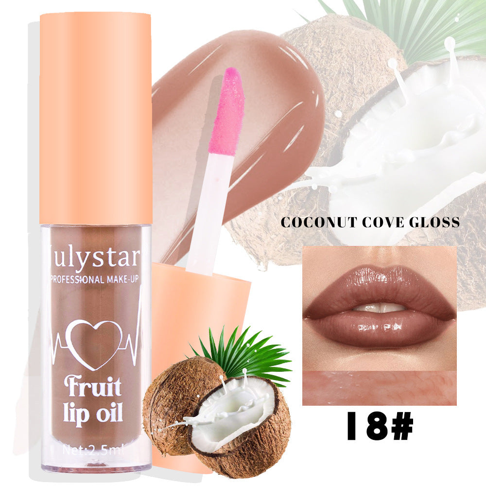 20 Colors Fruit Lip Lacquer Water Light Transparent Moisturizing