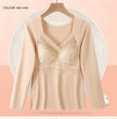 Women's Fashionable Warm Bra-free Long Sleeve With Chest Pad
