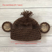 Newborn Monkey Banana Suit Knitted Handmade Sweater Photography Props