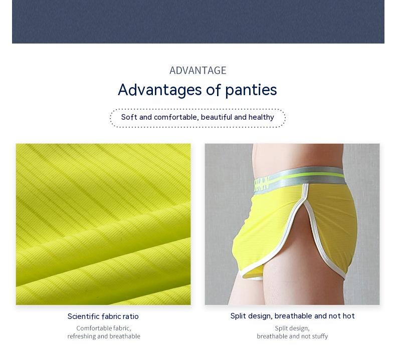 Underwear Ice Silk Split Home Shorts Men