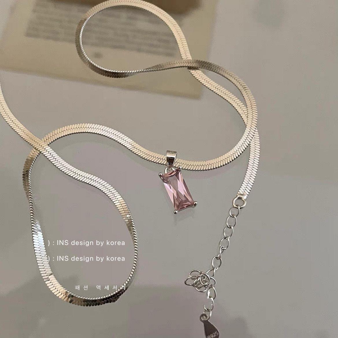 Ins Girl Special-interest Design Color Rhinestone Snake Bones Chain