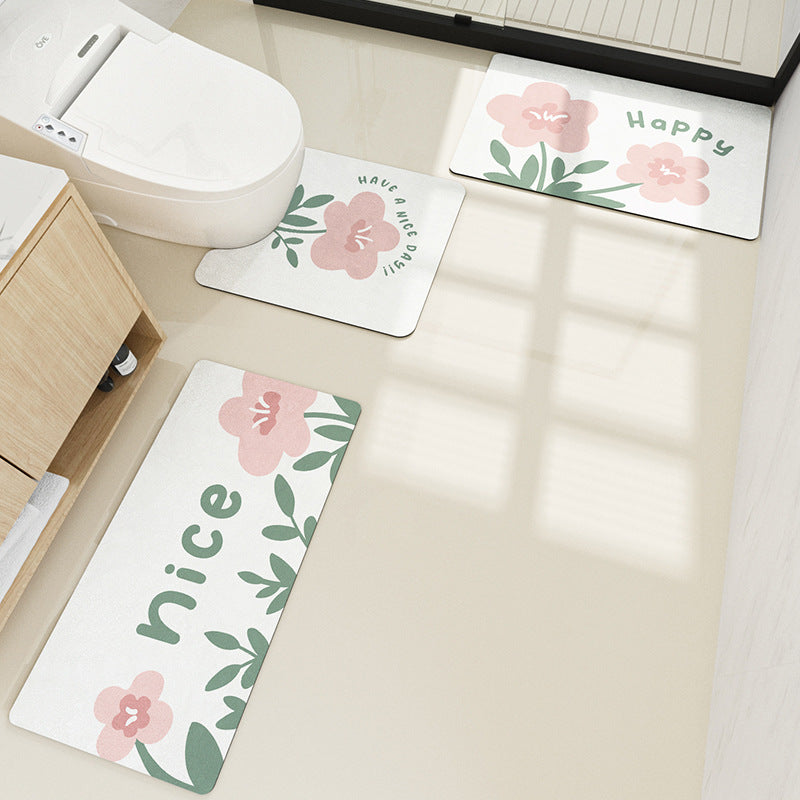 Bathroom Absorbent Non-slip Carpet Floor Mat