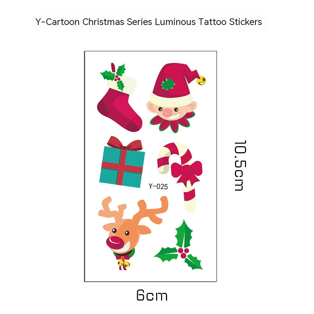 Children's Christmas Luminous Tattoo Face Pasters