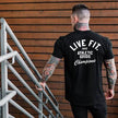Sports Men's Short Sleeve T-shirt Muscle Fitness Clothes Training Basketball