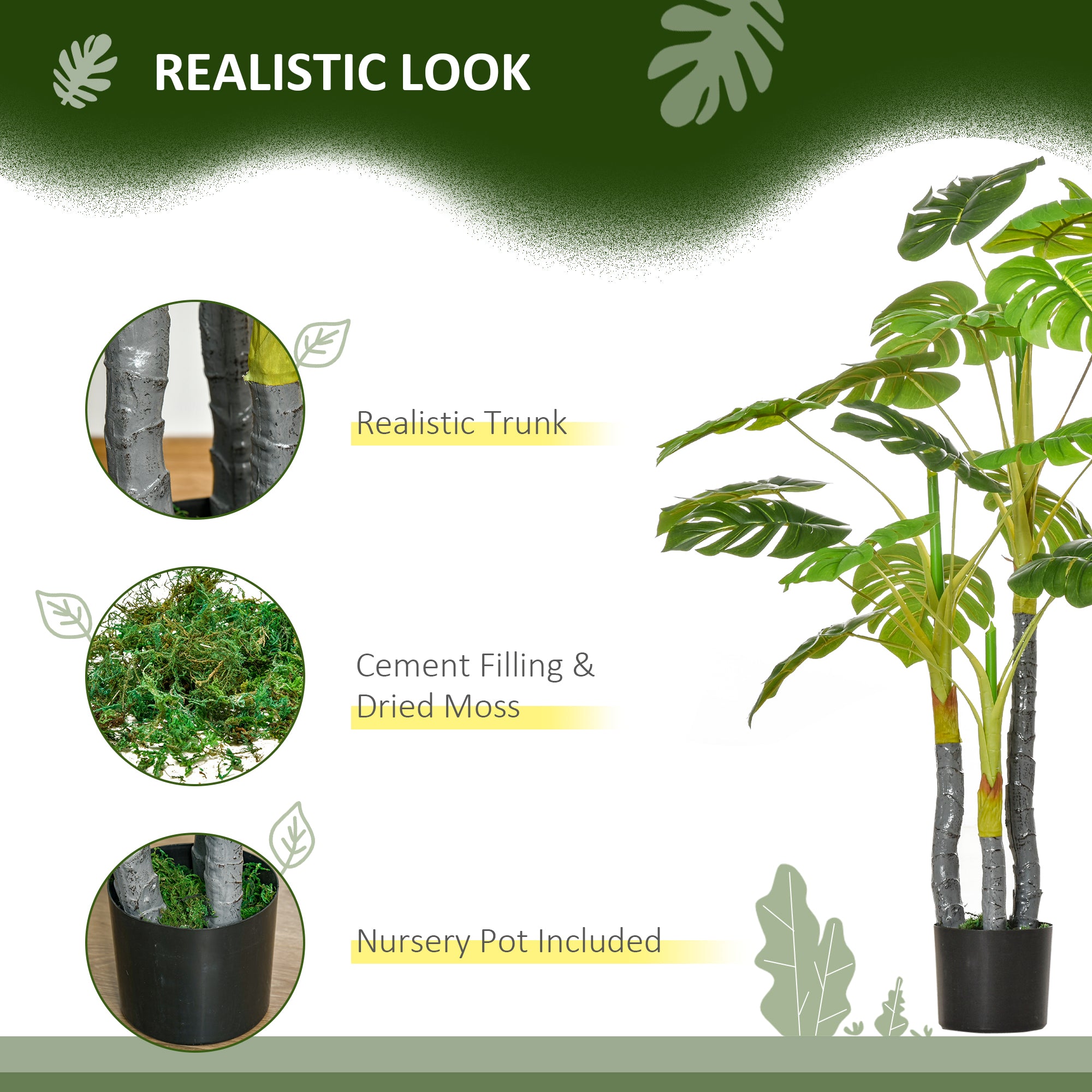 Artificial Monstera Tree
