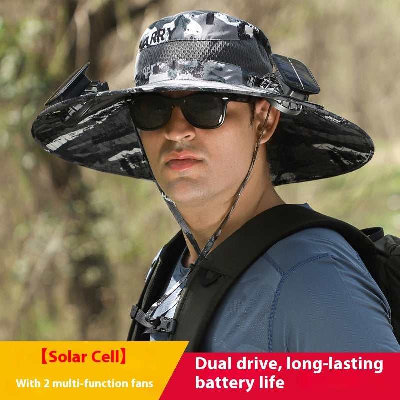 Lithium Battery Charging Solar Fan Hat