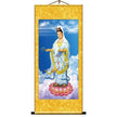 Like Buddha Statue Enshrine Silk Cloth Scroll Decorative Painting