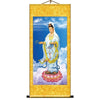 Like Buddha Statue Enshrine Silk Cloth Scroll Decorative Painting
