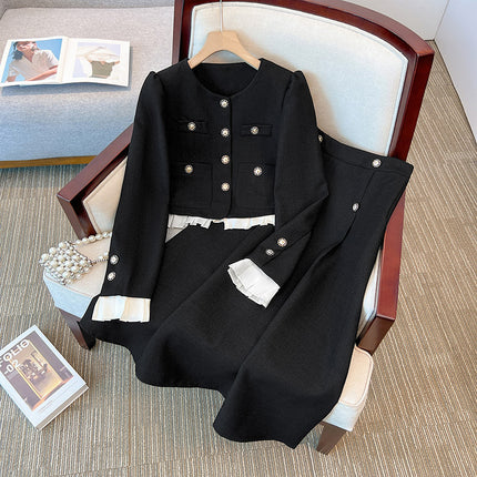 Suit French Socialite Coat Skirt Two-piece Set