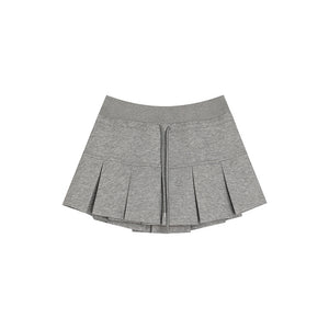 Gray Hooded Sweater Set Women's Skirt Two-piece Set