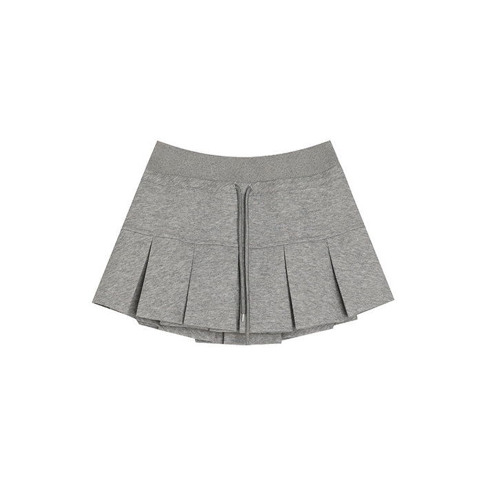 Gray Hooded Sweater Set Women's Skirt Two-piece Set
