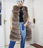 Women's Long Style Trendy Fox Fur Coat