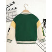Toddler Kids Girls Boy's Trendy Embroidery Letters Print Jacket Baseball Collar Sports Casual Coat Children's Wear
