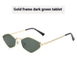 Cat Eye Metal Sunglasses Female Personality Polygon European And American Ins Small Frame