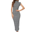 European And American Houndstooth Slim-fit Elegant Dress