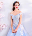 Blue Flowers Bride Wedding Toast Art Test Wedding Evening Dress