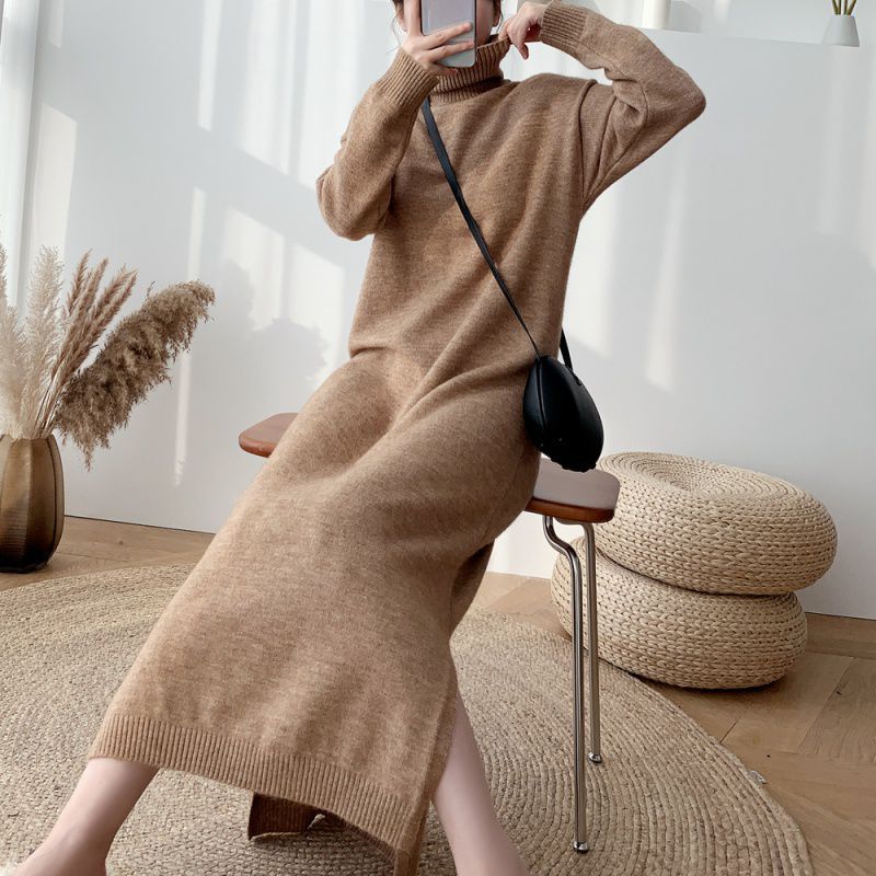 Loose Base Sweater Dress Women