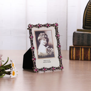 Creative Enamel Colored Metal Photo Frame With Flower And Bird Photo Frame
