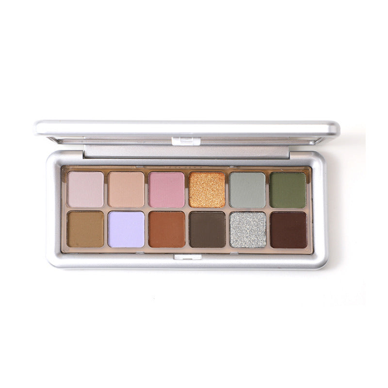 Cement Plate 12color Eye Shadow Pearl Matte Delicate Three-dimensional