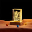 Crystal Cube Buddha Statue Cross Three-dimensional Ornaments