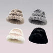Rabbit Fur Hat Women's Autumn And Winter All-matching Thickened Plush Knitted
