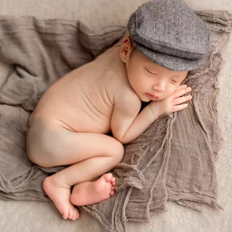 Gentleman Peaked Hat Bow Tie Baby Cartoon Taking Picture Hat Newborn Baby Child Photography Clothing Topper
