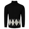 Men's Vintage Argyle Turtlenecks Sweater Thermal Knitted Pullover