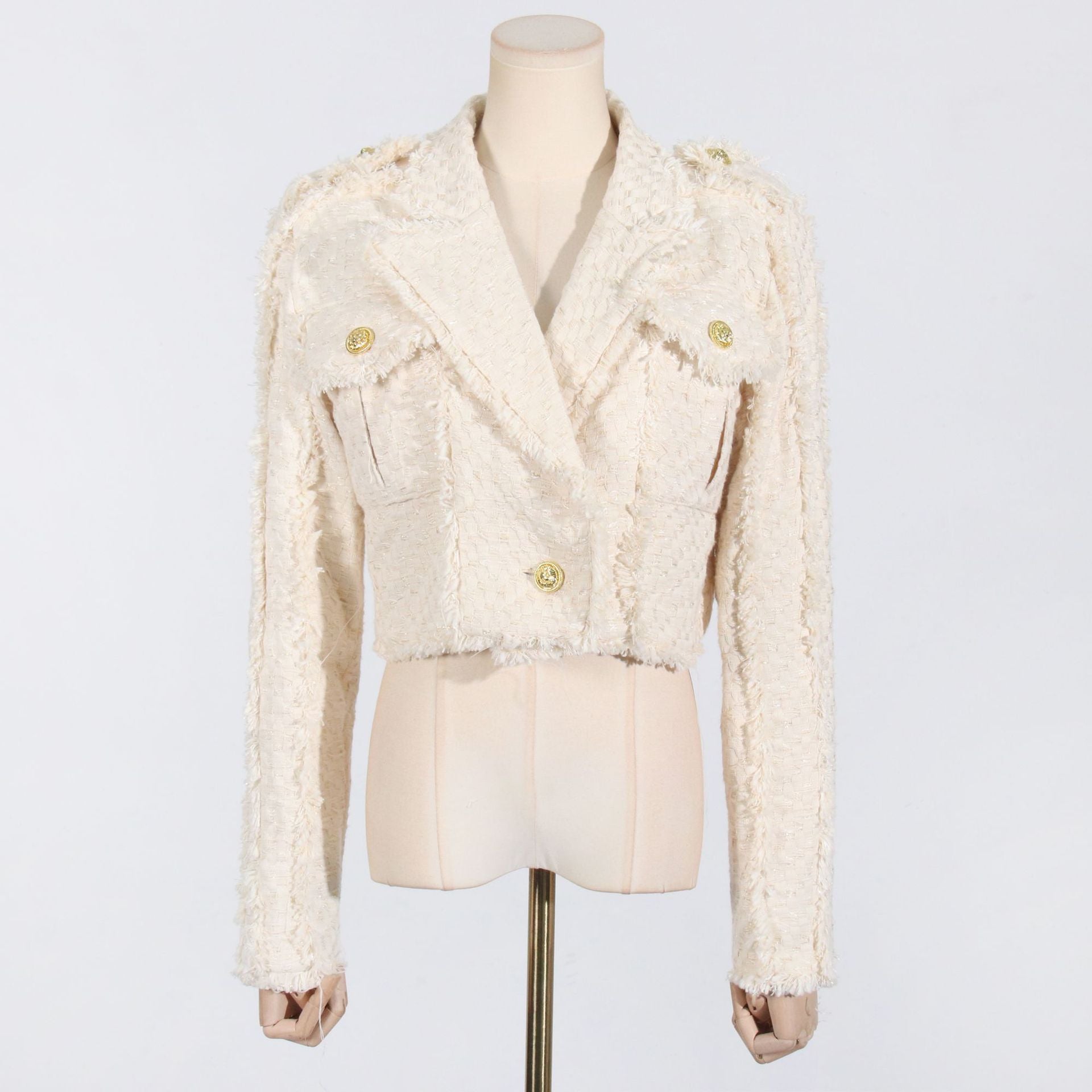 Fashion Tassel Short Jacket Skirt Two-piece Set