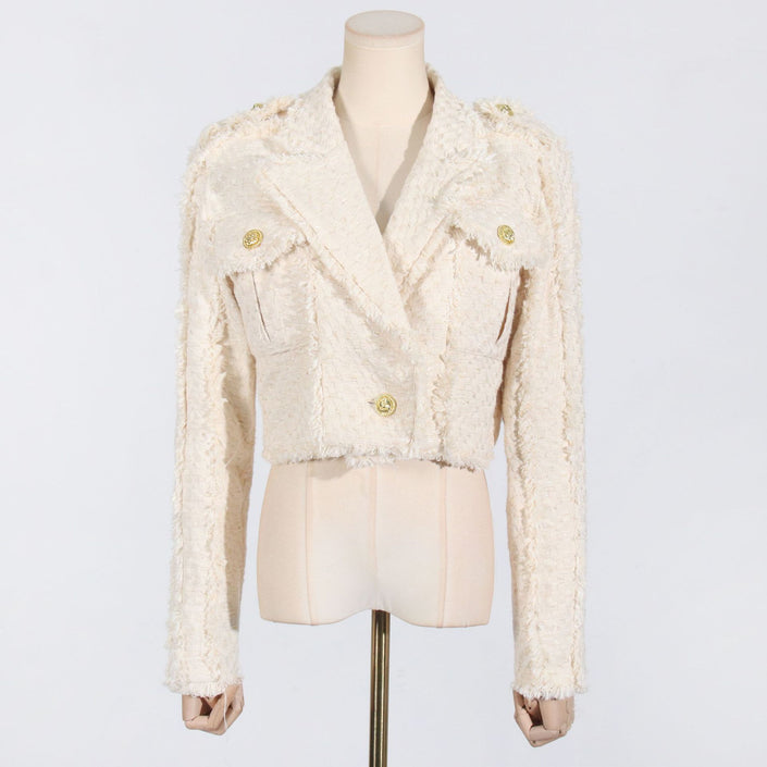 Fashion Tassel Short Jacket Skirt Two-piece Set