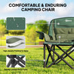Portable Padded Camping Chair, With Bag - Olive Green