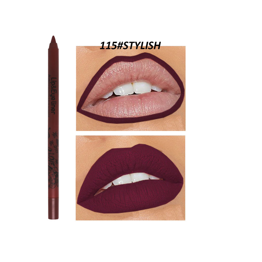 Discoloration Resistant Outline Lip Shape New Product 20 Colors Matte Lip Liner