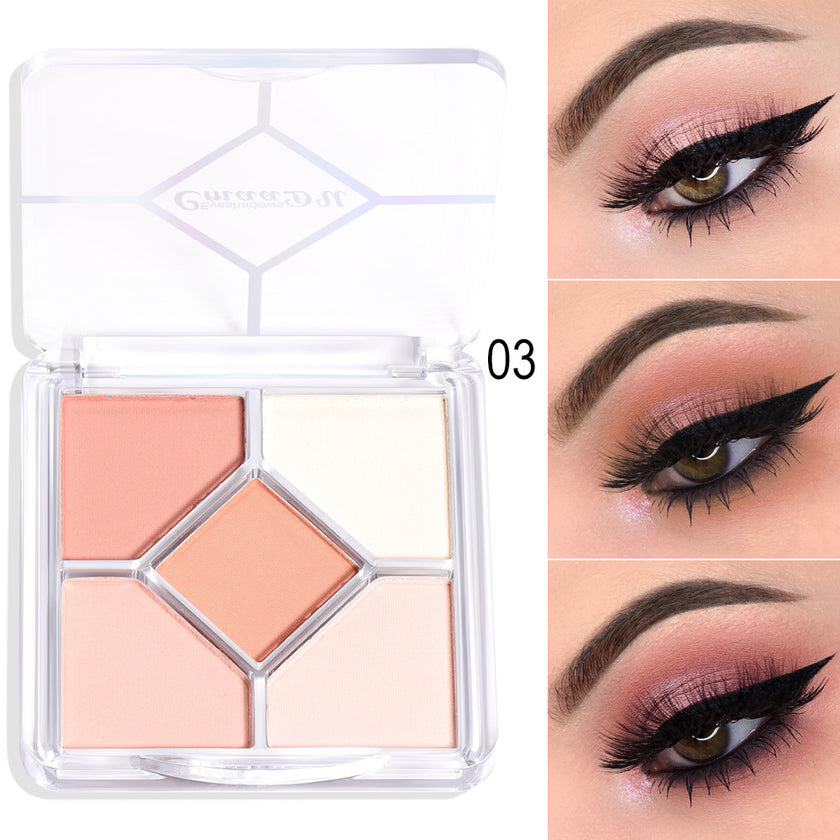 Women's Fashion Simple Five Color Eyeshadow Palette