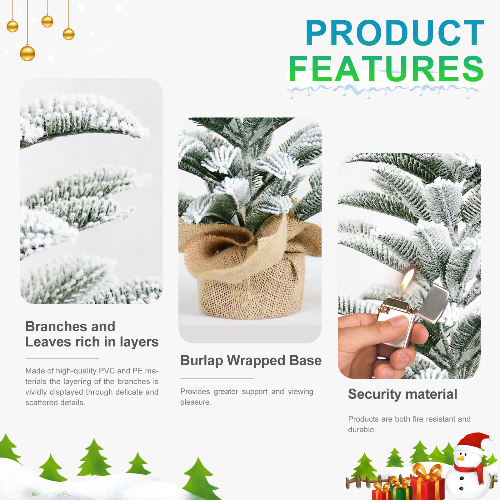 50cm All-PE Cut Wwine Tree Artificial Christmas Tree