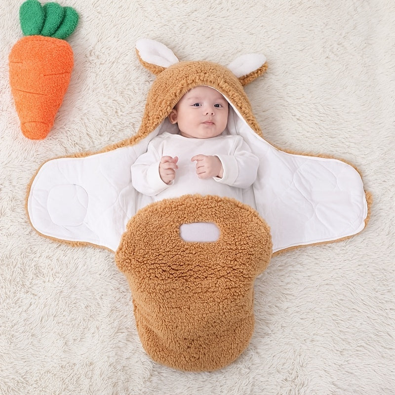 Super Soft Baby Sleeping Bag Fluffy Fleece Newborn Blanket Swaddle Blankets, Unisex Baby Wrap For Newborn Baby