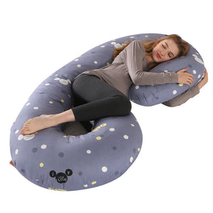 Crystal Velvet C-type Pregnancy Pillow For Sleeping On The Side